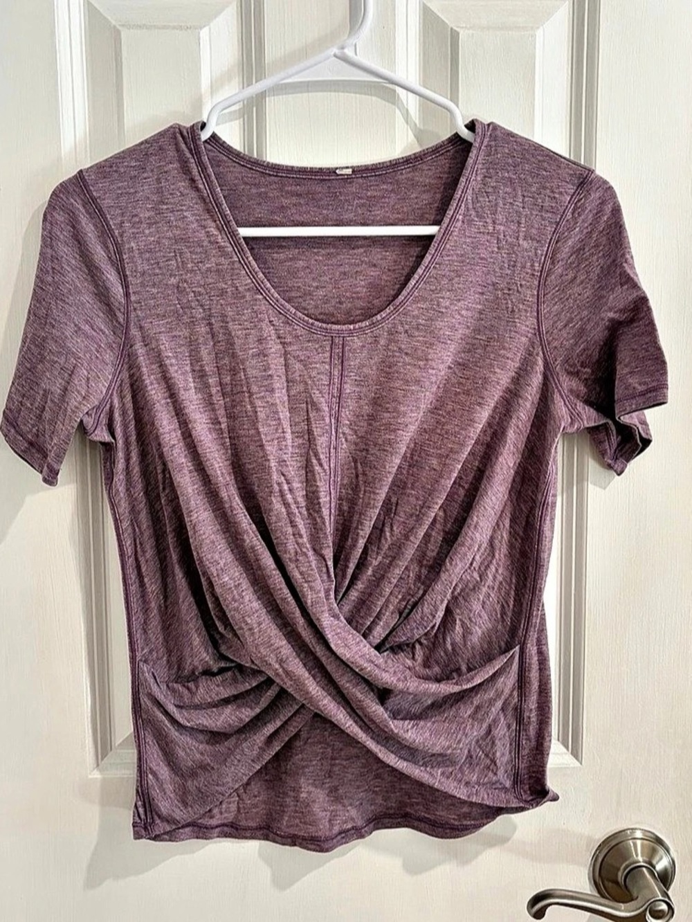 Lululemon Modal-Silk Twist-Front Cropped T-Shirt Purple